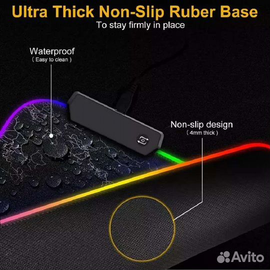 Большой коврик для мышки с светодиодной подсветкой