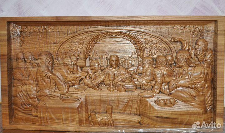 Тайная вечеря, Леонардо да Винчи, 37х70х5,5 см