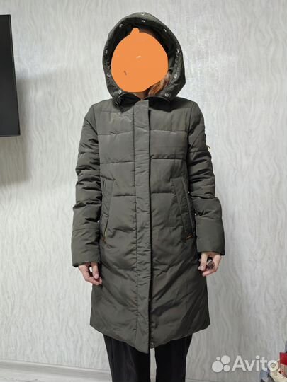 Куртка зимняя женская длинная 46 48 бу
