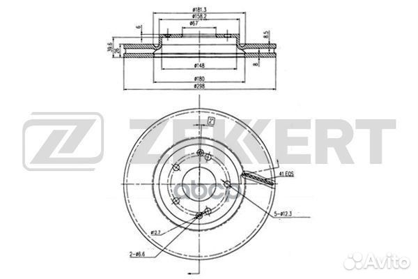 Диск торм. перед. ssangyong New Actyon/Korando 10
