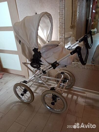 Детская коляска lonex classic retro 2 в 1 (Белый)