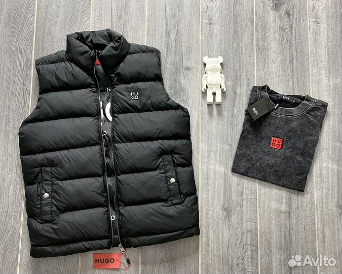 Мужская жилетка Hugo + футболка в подарок