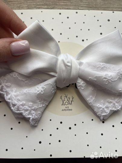 Пинетки и бант-повязка для девочки