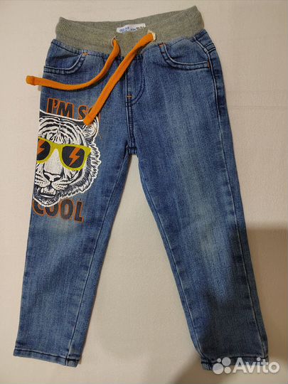 5 пар: джинсы 86-92