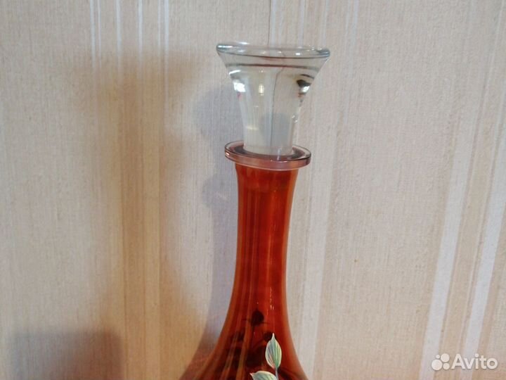 Графин для вина. 6 бокалов. Богемия