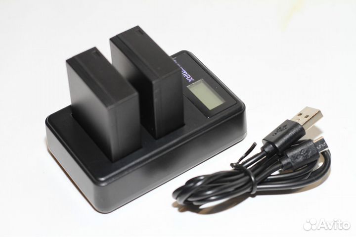 Зарядное устройство двойное для Fujifilm + 2акб