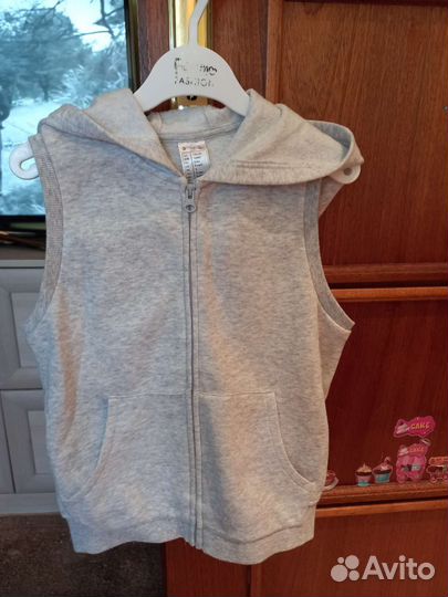 Жилетка х/б с капюшоном 115-124