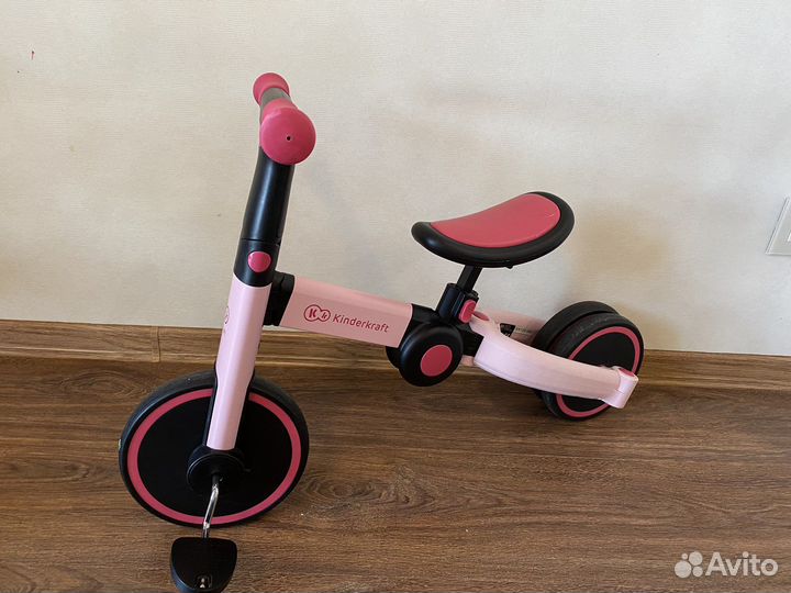 Беговел-ведосипед 3в1 Kenderkraft Candy Pink