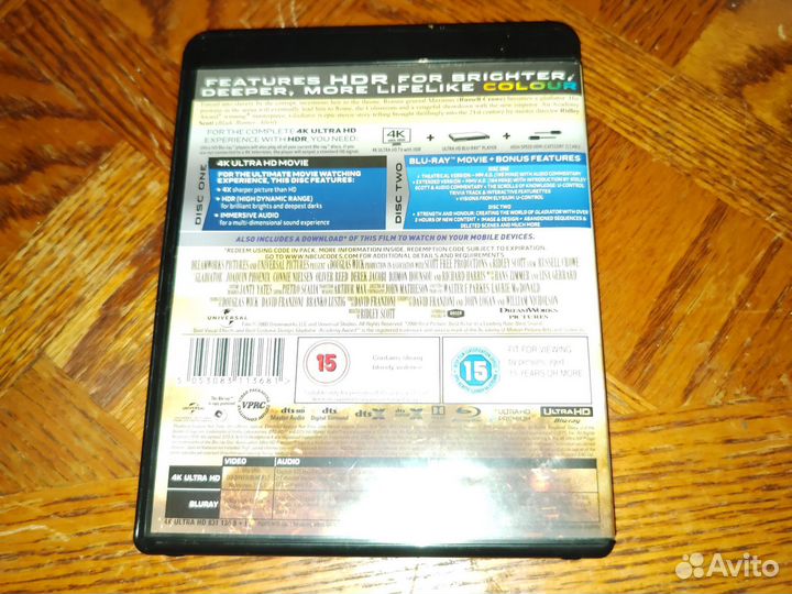 Gladiator 4K Ultra HD Blu-ray 3 Disk Original