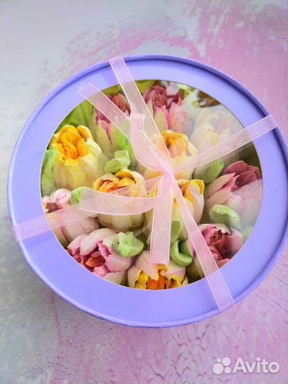 Зефирные цветы на День рождения, в подарок