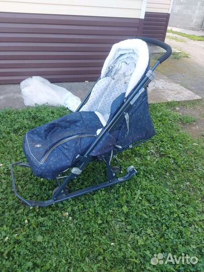 Детские санки коляска ника