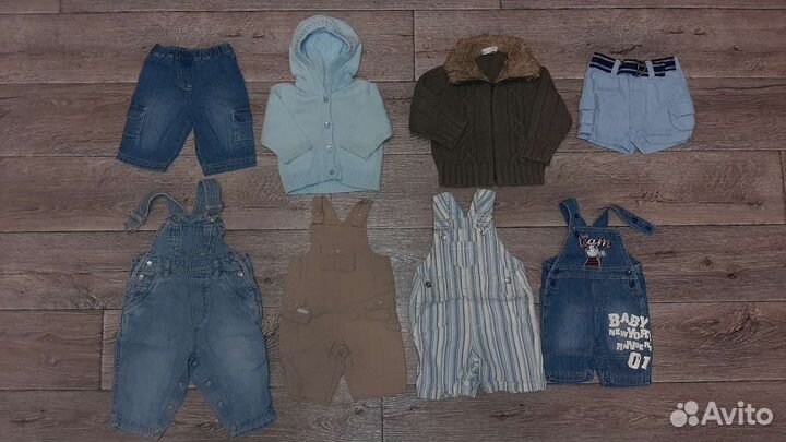 Кофты,комбинезоны джинс.,шорты с рождения