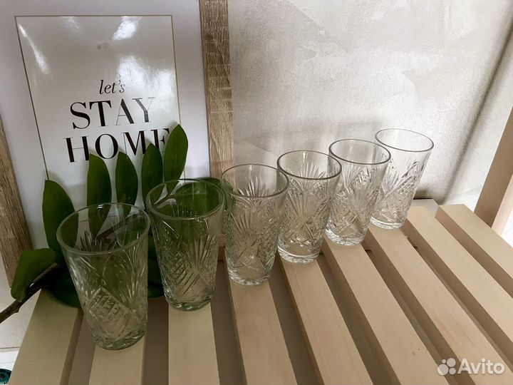 Хрустальные рюмки стопки 6 шт новые СССР