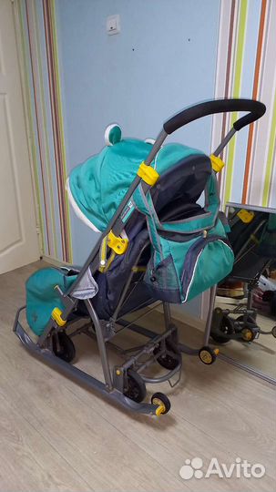 Детские санки коляска