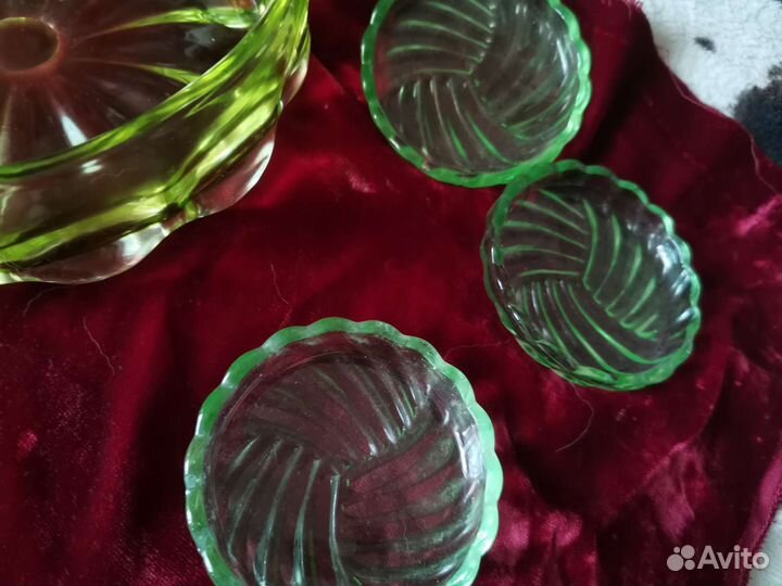 Цветное стекло СССР Вазы Конфетницы
