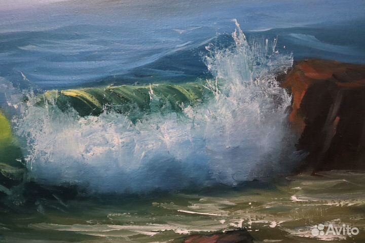 Картина маслом Морская волна