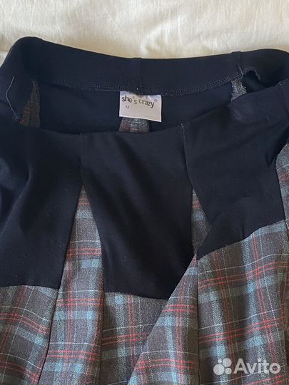 Винтажная юбка женская в клетку