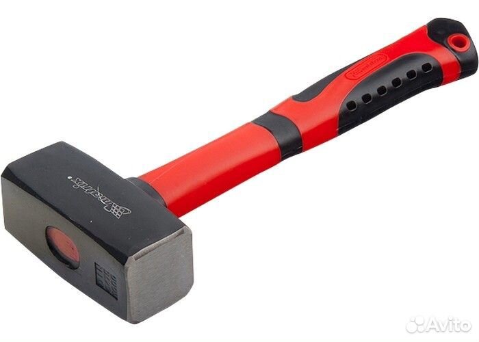 Кувалда, 1000 г, фибергласовая обрезиненная рукоят