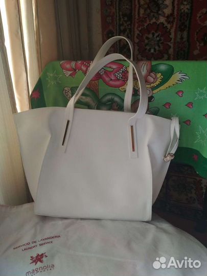 Сумка женская натуральная кожа белая