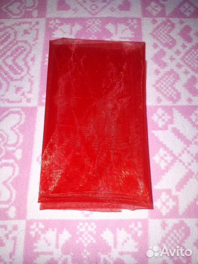 Органза красная ткань отрезы