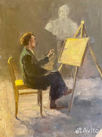 Картина маслом на картоне