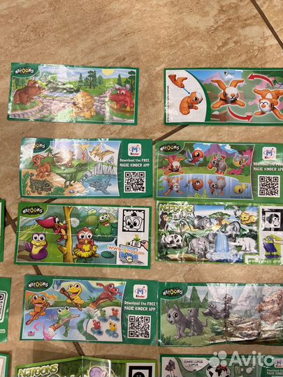 Вкладыши от киндер игрушек natoons 2009года и тд