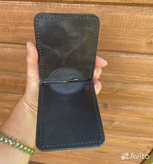 Зажим для денег натуральная кожа