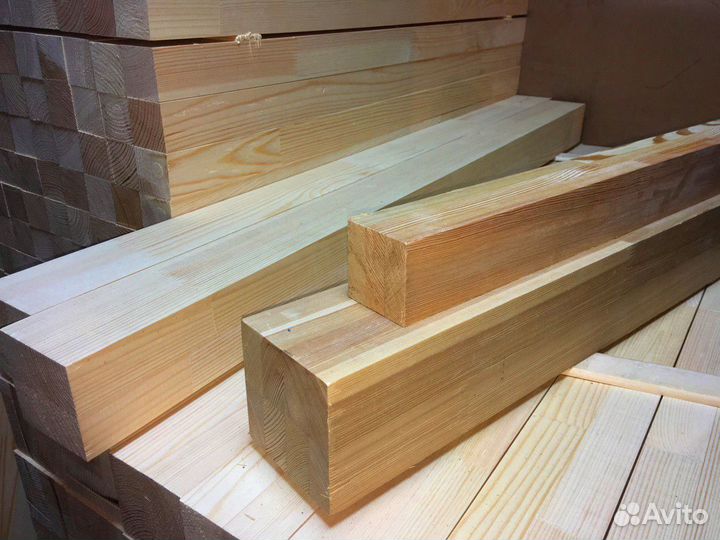 Натуральный, влагостойкий брус строганный, листвен
