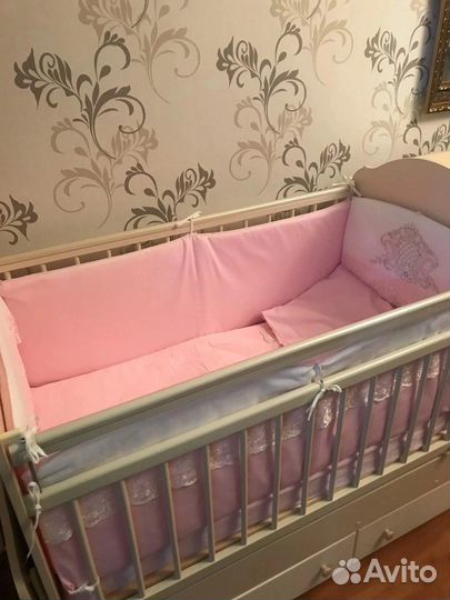 Комплект детского постельного белья с бортиками