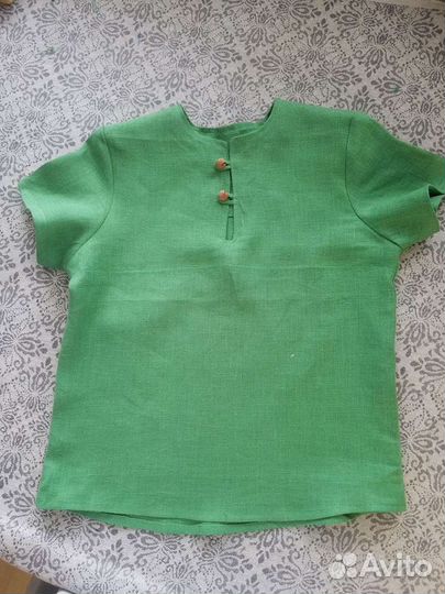 Льняная рубашка на рост 100