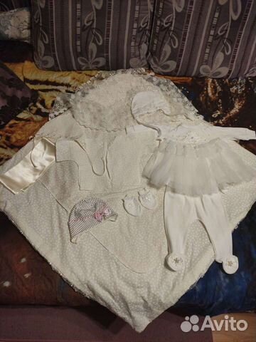 Конверт и комплект на выписку для девочки