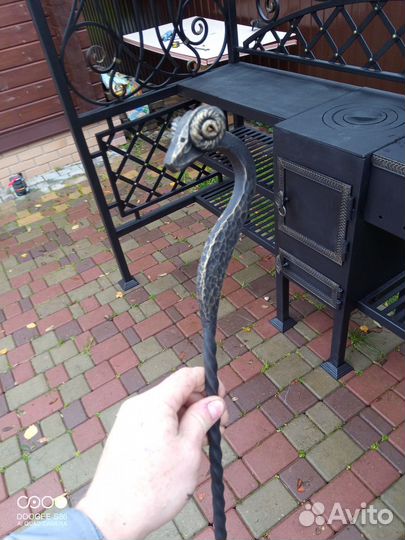 Кованый каминный набор, кочерга