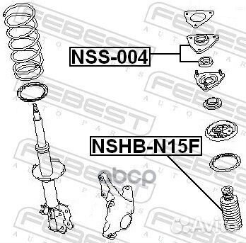 Пыльник переднего амортизатора (nissan sunny B1