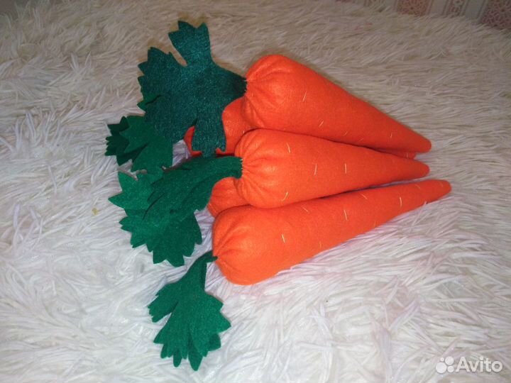 Морковь из фетра