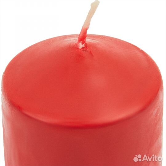 Свеча-столбик 70x210 мм, цвет красный