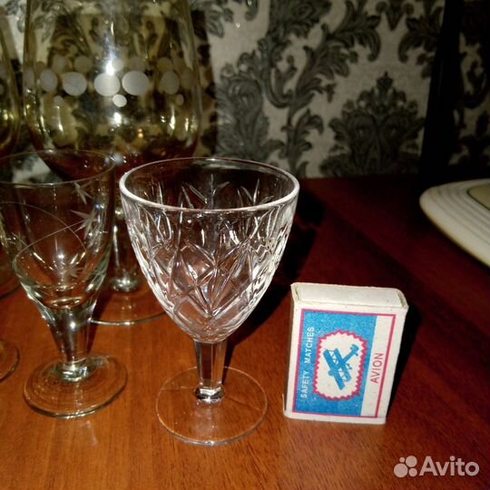 Рюмки, фужеры, стекло, хрусталь, СССР