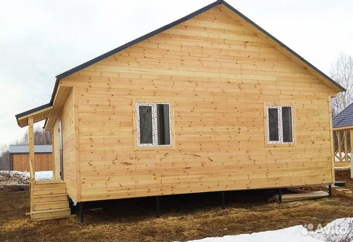 Каркасный дом 10х8м. 80.квадрат круглодочная