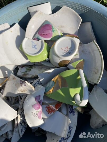 Битая посуда для творчества фарфор
