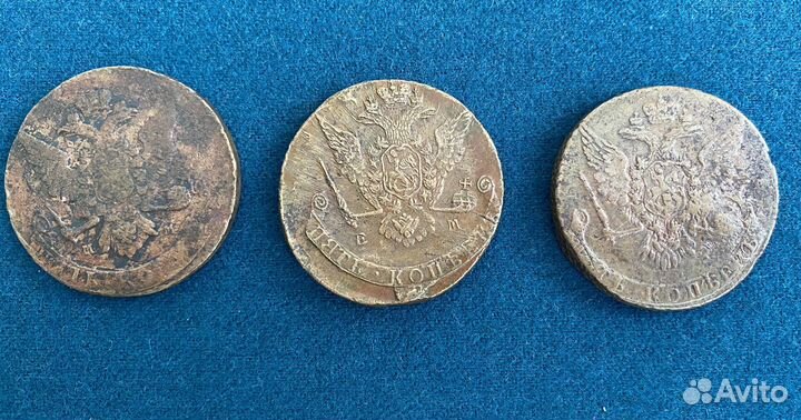 Редкие медные монеты 1770 года