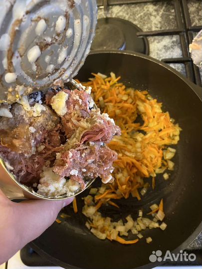 Тушёнка говяжья 525гр и мясо диких животных