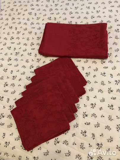 Скатерть+салфетки лен 140*150