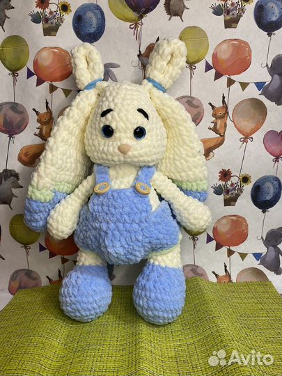 Плюшевый зайка ручной работы