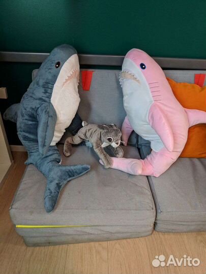 Акула из Икеи 100 см розовая