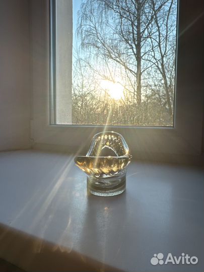 Ваза конфетница хрустальная