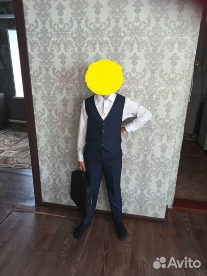 Школьный костюм для мальчика 134 синий