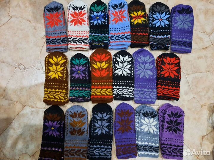 Рукавицы (варежки) ручн.работы, шерсть, д/взрослых