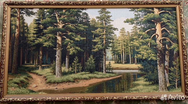 Картина Лесная река