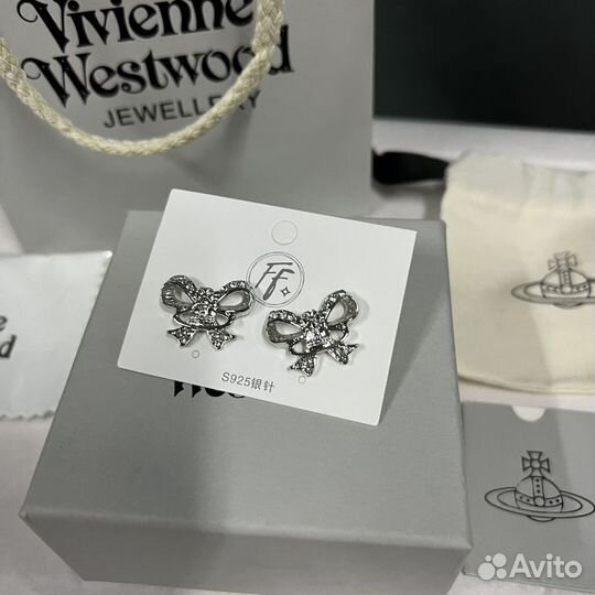 Серьги бантик Vivienne Westwood