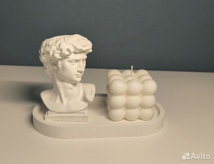 Свеча ручной работы «Куб»