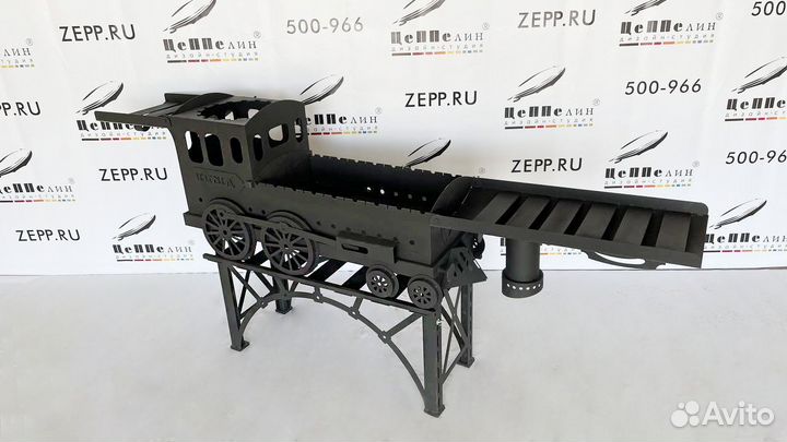 Мангал «паровоз Байкал» с крышкой